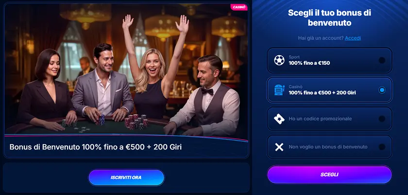Bonus benvenuto Boomerang Bet Casino: importo e condizioni wagering