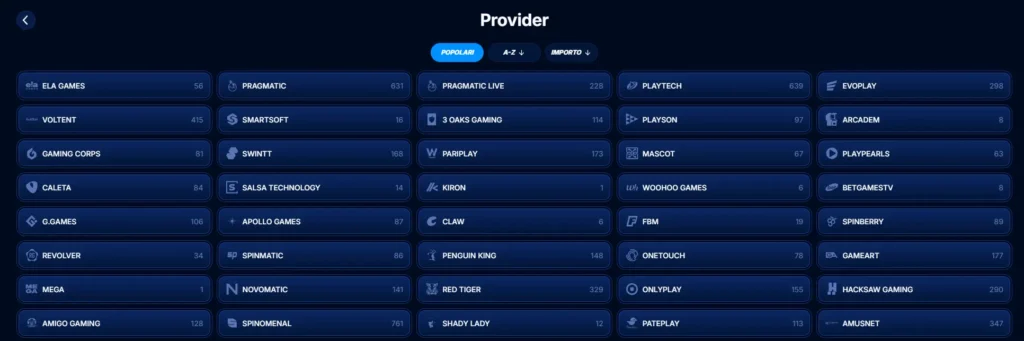 Fornitori software Boomerang Casino: produttori dei giochi online